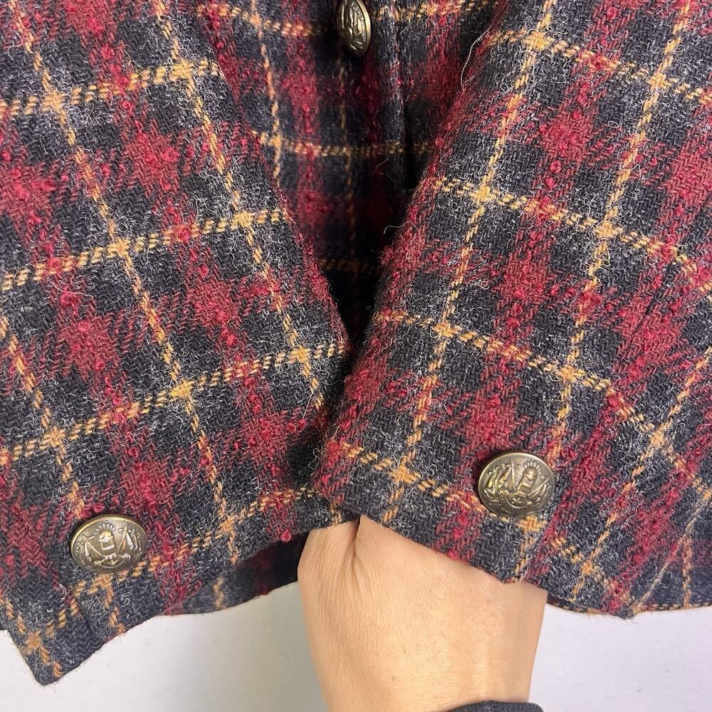 Vintage Clifford & Wills Wool Plaid Blazer Jacket Womens Size 12 Y2K Preppy 90s - Picture 5 of 10
